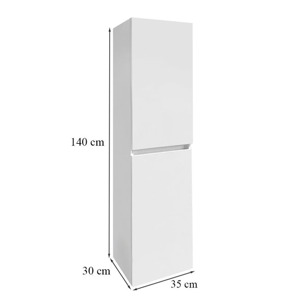 Leziter Dulap baie suspendat Cube, lateral, alb