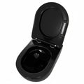Leziter Delano toaletă fără margine montată pe perete cu scaun cu închidere moale negru