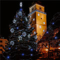 Instalatie luminoasa LED 41,5 m, 500 LED, IP44, pentru interior si exterior, alb rece + albastru flash