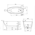 Leziter Cada freestanding Riva 170x76x60 cm, alb