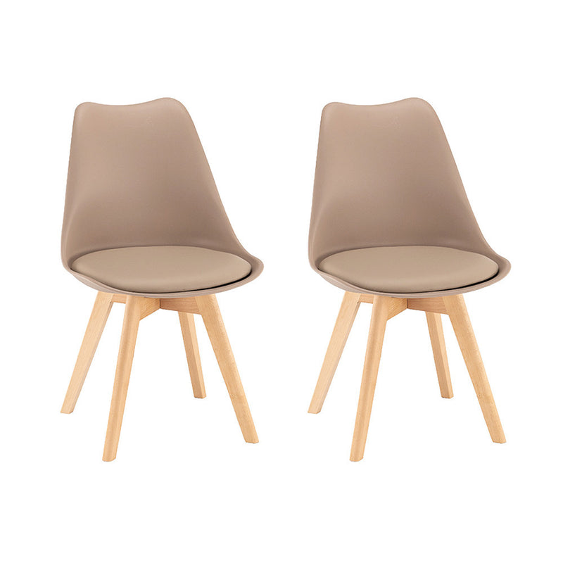 Leziter Scaun de dining Silla 2 piese în bej