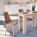 Leziter Scaun de dining Silla 2 piese în bej