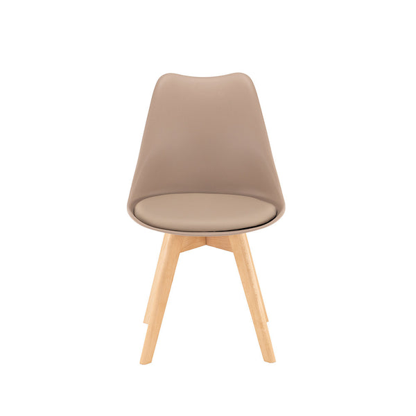 Leziter Scaun de dining Silla 2 piese în bej