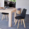 Leziter Scaun de dining Silla 2 piese în negru