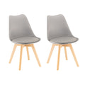 Leziter Scaun de dining Silla 2 piese în gri