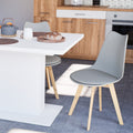 Leziter Scaun de dining Silla 2 piese în gri
