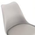 Leziter Scaun de dining Silla 2 piese în gri