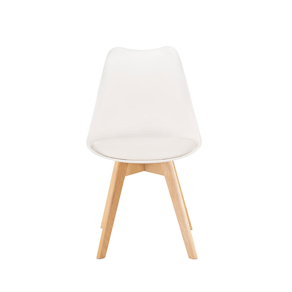Leziter Scaun de dining Silla 2 piese în alb