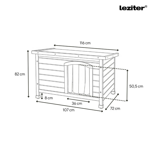 Leziter Smiley Casă de bază pentru câini "XL" 116x72x82 cm