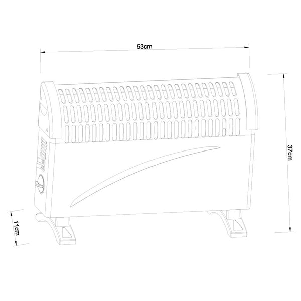 Leziter Încălzitor electric Kolumbo 750W / 1250W / 2000W