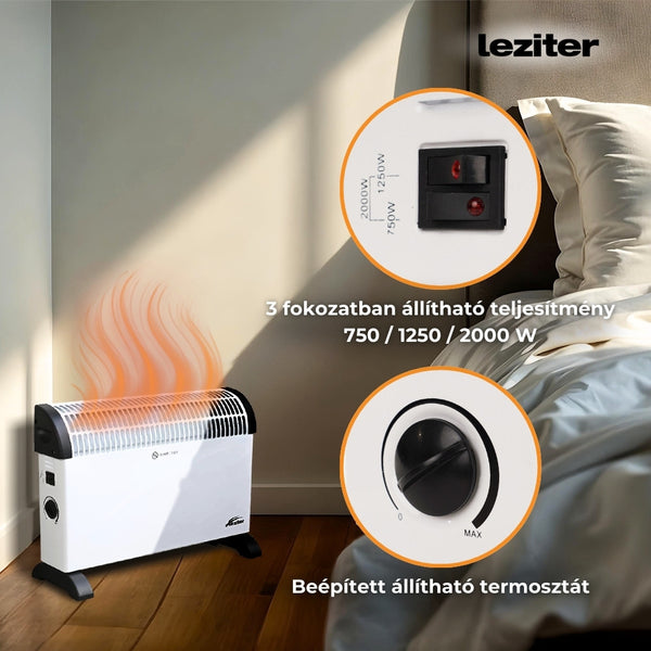 Leziter Încălzitor electric Kolumbo 750W / 1250W / 2000W