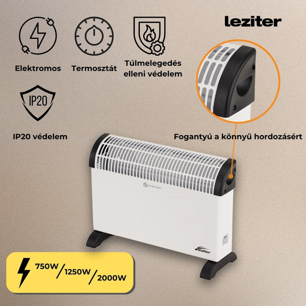 Leziter Încălzitor electric Kolumbo 750W / 1250W / 2000W