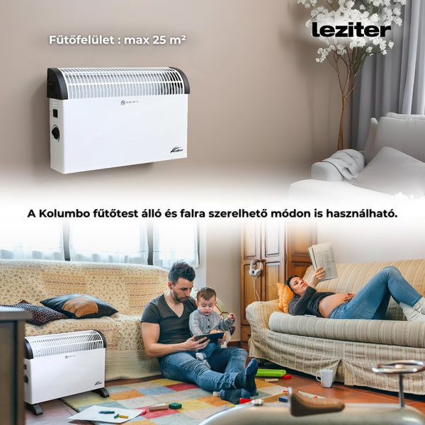 Leziter Încălzitor electric Kolumbo 750W / 1250W / 2000W