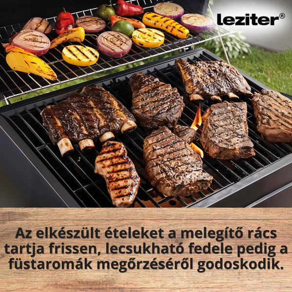 Leziter Grătar de grădină multifuncțional cu cărbune