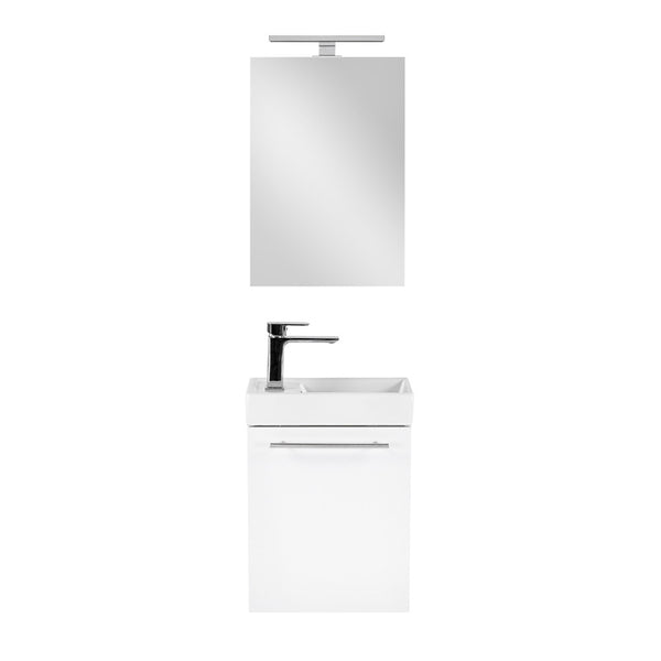 Leziter Set mobilier baie Fantastic Melanie cu oglinda, alb