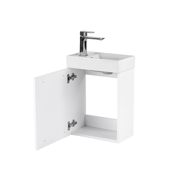 Leziter Set mobilier baie Fantastic Melanie cu oglinda, alb