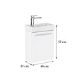 Leziter Masca chiuveta baie Fantastic 40  cu lavoar, alb