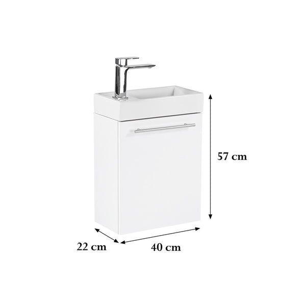 Leziter Masca chiuveta baie Fantastic 40  cu lavoar, alb