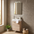 Leziter Set mobilier baie Fantastic Melanie cu oglinda, stejar sonoma