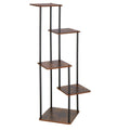 Suport pentru flori, 106x58 cm, negru/maro deschis – 5 rafturi, structura metalica, design modern