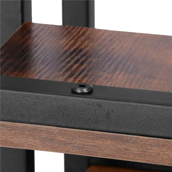 Suport pentru flori, 79x69x24 cm, negru/maro inchis – 6 rafturi, cadru metalic, design modern