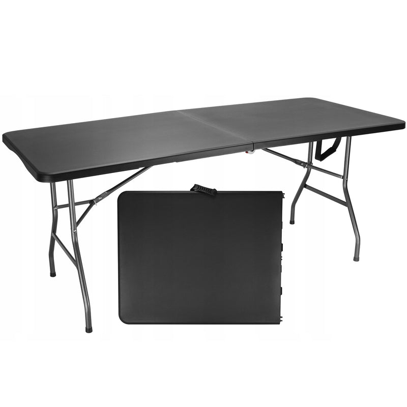Masa dreptunghiulara pliabila multifunctionala, pentru evenimente, 180x70x74cm, neagra