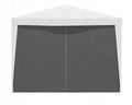 Pereti laterali pavilion 295x195 cm, set 4 bucati, cu ferestre si usa, PE impermeabil, gri