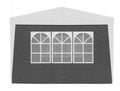 Pereti laterali pavilion 295x195 cm, set 4 bucati, cu ferestre si usa, PE impermeabil, gri