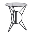 Set mobilier gradina metalic Susan, masa 60x60 cm si 2 scaune 50x40x94 cm, stil vintage, negru mat