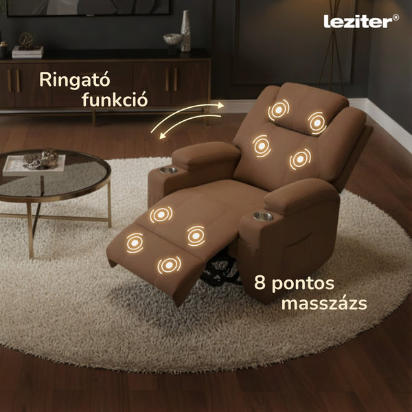 Leziter Scaun electric de masaj Relaxa balansoar și pivotant