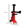 Leziter Splitter electric vertical pentru bușteni cu masă de lucru reglabilă HYV8T-II 3000W 8T