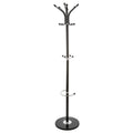 Cuier metalic 5Five cu 12 carlige si suport umbrele, otel si marmura, 182 cm, negru