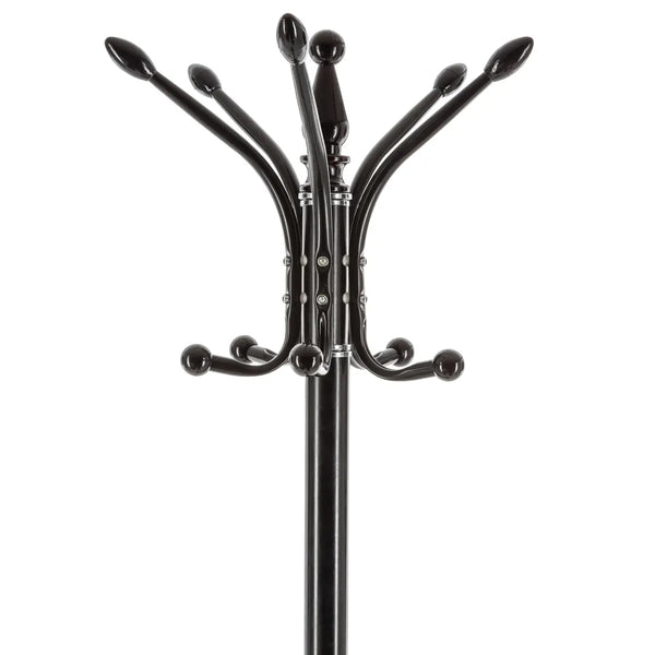 Cuier metalic 5Five cu 12 carlige si suport umbrele, otel si marmura, 182 cm, negru