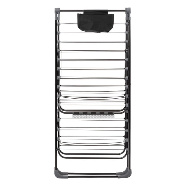 Suport rufe pliabil Atmosphera Mojave cu aripi, otel, 125x60x160 cm, gri