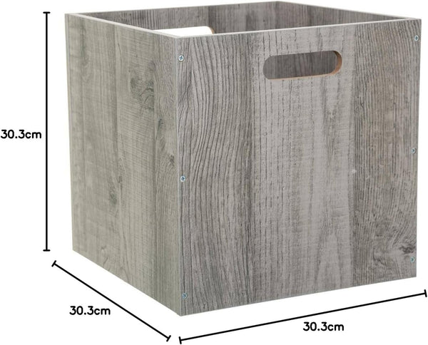 Cutie depozitare 5Five din lemn MDF, pentru raft, 30x30x30 cm, gri