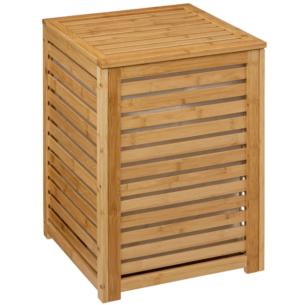 Cos rufe 5Five Sicela din lemn MDF, capacitate 65 litri, 40x40x58 cm, natur