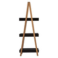 Etajera cu 3 rafturi 5Five Natureo, MDF si bambus, 30x18x82 cm, negru