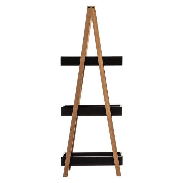 Etajera cu 3 rafturi 5Five Natureo, MDF si bambus, 30x18x82 cm, negru