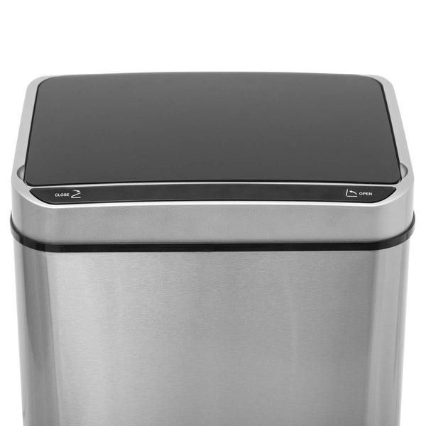 Cos de gunoi 5Five Sensor, 40L, otel inoxidabil, deschidere automata, 33x24x66 cm, argintiu