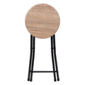 Taburet pliabil 5Five cu sezut MDF si cadru metalic, 30x46 cm, bej