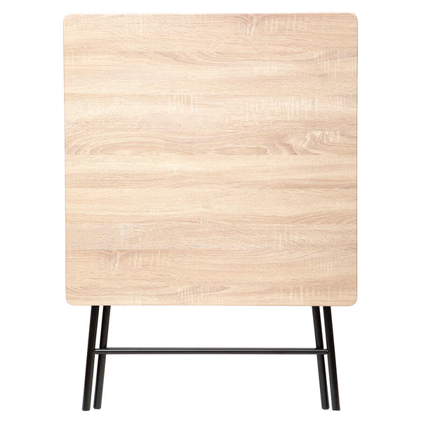 Masa pliabila 5Five patrata pentru 4 persoane, MDF si otel, 80x80x75 cm, bej