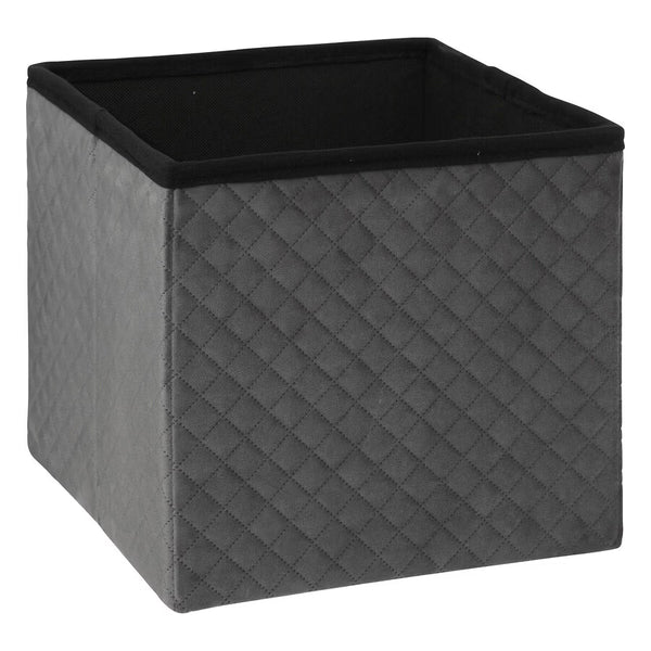 Taburet pliabil 5Five patrat cu spatiu de depozitare, MDF, 31x31x31 cm, gri