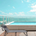Sezlong 5Five Beach Chair, cadru metalic, pliere compacta, 173x56x27 cm, gri