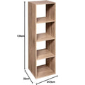 Biblioteca 5Five Mix n'Modul cu 4 compartimente, 35x32x134 cm, bej