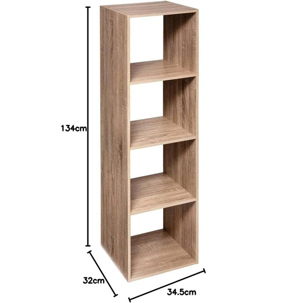 Biblioteca 5Five Mix n'Modul cu 4 compartimente, 35x32x134 cm, bej