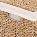 Cos rufe 5Five din trestie impletita, cadru metalic, 40 litri, 37x22x55 cm, maro