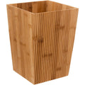 Cos gunoi 5Five Terre Inconnue cu capac, bambus, 6 litri, 20x20x26 cm, natur