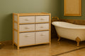 Etajera dubla 5Five Tidy Box, 6 compartimente, 66x33x78 cm, natur