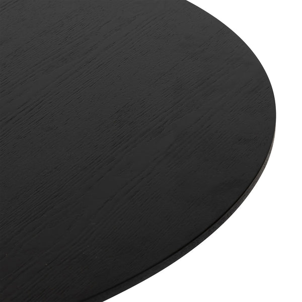 Masa rotunda Atmosphera Elias, 102x76 cm, MDF si metal, negru