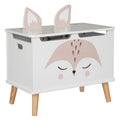 Lada depozitare Atmosphera for kids Renard, 53x33x55 cm, MDF cu picioare lemn, alb